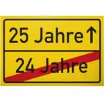 DankeDir! Geburtstagsgeschenk Schild – Deko & Karte zum 25. Geburtstag
