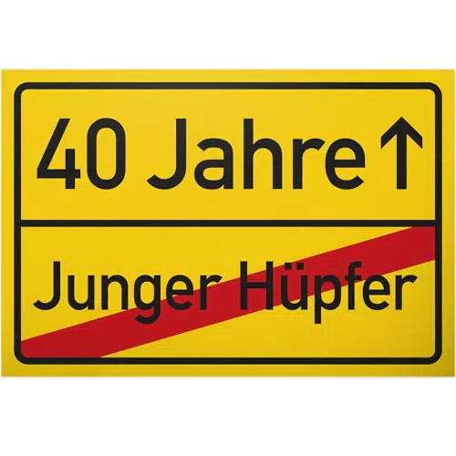 DankeDir! Geschenk Schild 40. Geburtstag – Deko & Karte für Jubiläum Party
