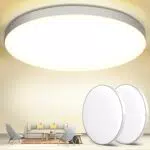 Moderne LED Deckenlampe Ø28cm 24W, 3000K, 2000LM - IP44 Wasserdicht - Rund & Schlicht - Warmweiß - Für Kinderzimmer, Schlafzimmer, Wohnzimmer, Küche, Bad, Balkon