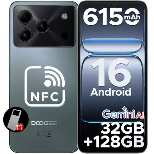 DOOGEE Note 56 Pro Smartphone ohne Vertrag, 128GB, 6.56" HD+, Dual SIM, 4G