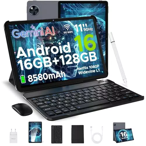 DOOGEE U11 Tablet Android, 11 Zoll, 16GB+128GB, Octa-Core, 90Hz Display, Set