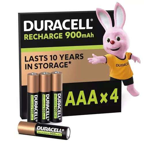 Duracell Akku AA, wiederaufladbare Batterien AA, 4 Stück