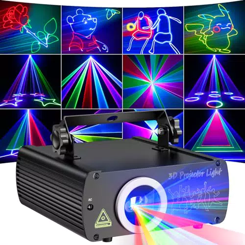 Ehaho L2600 DJ Discolicht mit 3D RGB Animation, Fernbedienung & DMX 512