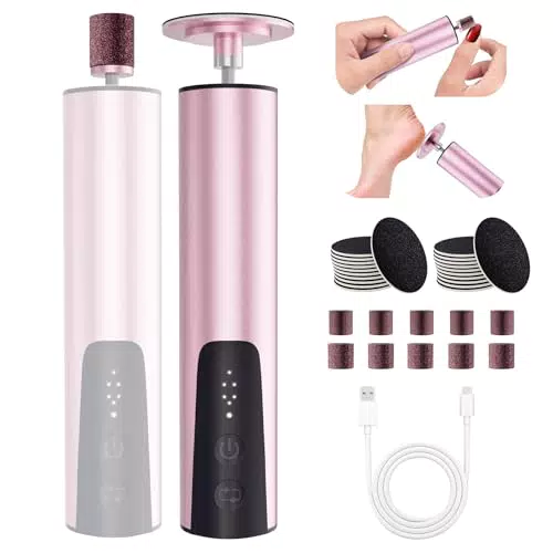 Elektrischer Hornhautentferner und Nagelfeile – Wiederaufladbares Fußpflegegerät