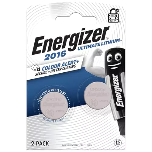 Energizer Ultimate Lithium CR2016 Knopfzelle 3V – Kindersicher & Warntechnik