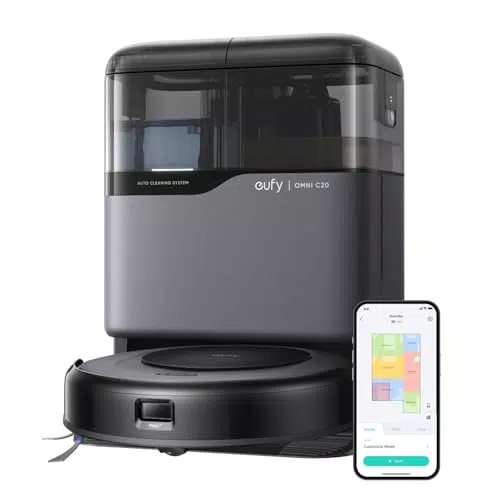 eufy X8 Pro Saugroboter mit Absaugstation & Wischfunktion, 2× 4.000Pa Saugkraft, Laser-Navigation - Ideal für Hartböden & Teppiche