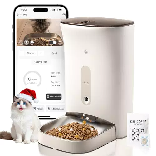 F1 Pro Futterautomat Katze mit HD Kamera, Nachtsicht und App-Steuerung