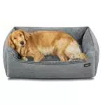 Feandrea Hundebett PGW014GD01 mit waschbarem Bezug und rutschfester Unterseite