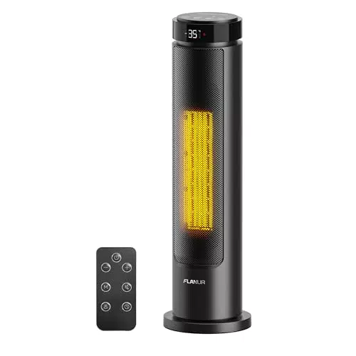 FLANUR Heizlüfter 2000W energiesparend, leise mit Thermostat & Fernbedienung