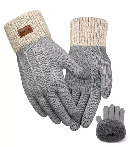 FORVEVO Winterhandschuhe Damen mit Fleecefutter und Touchscreen-Funktion