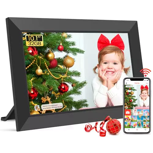 Frameo Digitaler Bilderrahmen 10,1 Zoll mit Touchscreen und 32GB Speicher
