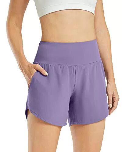 G4Free Activewear Shorts Damen Hochtaillierte Sportshorts für Yoga und Fitness