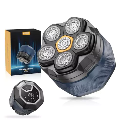 Kibiy Glatzenrasierer Herren elektrisch, wasserdicht mit LED-Anzeige und Typ-C Ladung