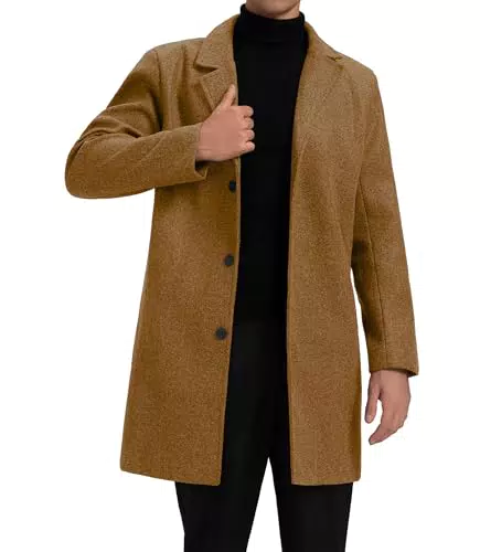 GLESTORE Herren Wintermantel Lang – Eleganter Trenchcoat für Herren