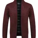 GLESTORE Herren Strickjacke Cardigan Trachtenjacke Fleecejacke Winter