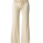 GORGLITTER Damenhose Elegant mit Spitze und Elastikbund – Weite Freizeithose