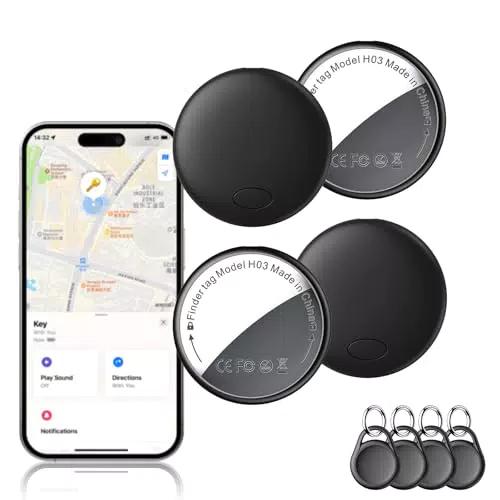 GPS Tracker Tag – Smart Bluetooth Schlüsselfinder kompatibel mit Apple Wo ist?