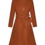 GRACE KARIN Damen-Wintermantel mit Stehkragen und Doppeltaschen