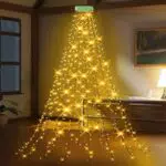 GYLEFY Weihnachtsbaum Lichterkette LED mit Ring, 8 Modi, Innen und Außen, IP65