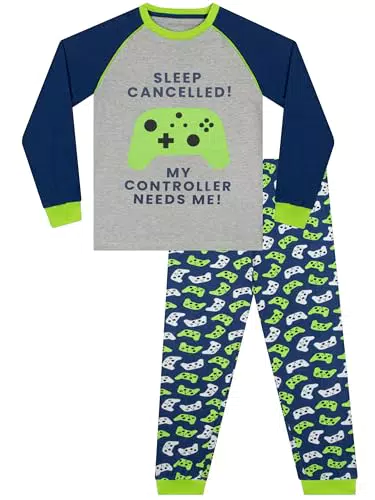 Harry Bear Jungen Schlafanzug Gaming – Bequemer Pyjama für kleine Gamer
