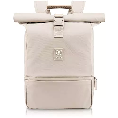 HEAVER Rolltop Rucksack für Damen und Herren mit Laptopfach, wasserabweisend