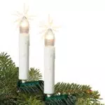 hellum Lichterkette für Weihnachtsbaum mit Wachstropfen und Clips, Modell 611014