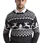 Weihnachtspullover Herren mit Rentier-Motiv – Lustiger Xmas Strickpullover