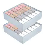 hinrey Aufbewahrungsbox für Socken und Unterwäsche, Schubladen Organizer 24 Fächer