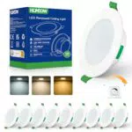 HOMEOW LED Einbaustrahler 230V Dimmbar IP44 Ultra Flach für Badezimmer