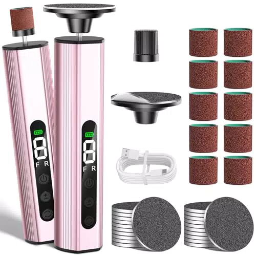 Elektrischer Hornhautentferner mit LED-Display & 9 Geschwindigkeiten, wiederaufladbar