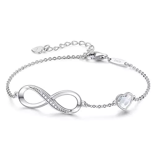 Infinity Armband Damen 925 Sterling Silber Rosegold