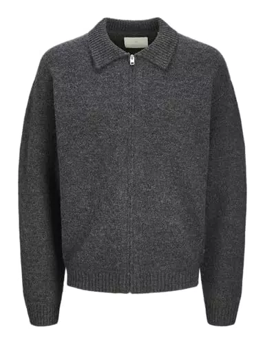 JACK&JONES JPRCCFOX Herren Strickjacke mit Reißverschluss – Cardigan Baumwolle