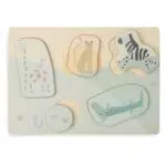 Jollein Holzpuzzle Jungle Jambo – FSC-zertifiziertes Holzspielzeug für Kleinkinder