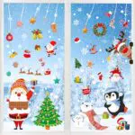 Joyoldelf Fensterbilder Weihnachten doppelseitig wiederverwendbar selbstklebend