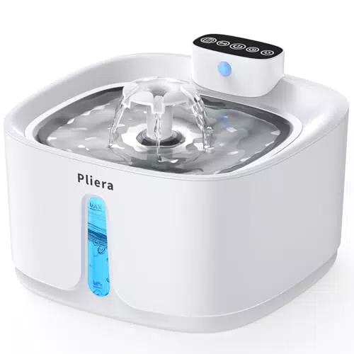 Kabelloser Katzenbrunnen mit Bewegungsmelder, Akku, Edelstahl & Filtersystem