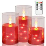 Kiexung LED-Kerzen mit Sternenlicht, batteriebetrieben und Fernbedienung