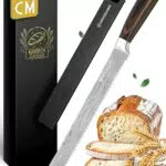 KRUSTENZAUBER Brotmesser Wellenschliff – Scharfes Brotschneidemesser Holzgriff
