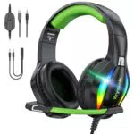 Krysenix PG1 RGB Gaming Headset mit Mikrofon, Noise Cancelling für PC, PS4, Xbox