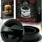 Le Flair Burgerpresse Set – 3 in 1 Hamburgerpresse mit Backpapier und Tasche
