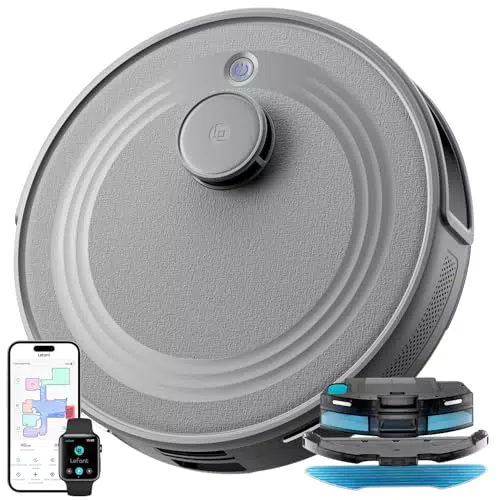 LEFANT M2 Saugroboter mit Wischfunktion, LiDAR Navigation und No-Go-Zonen