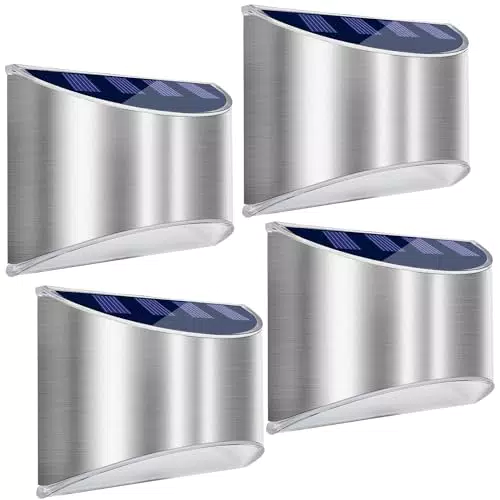 LeiDrail Solarlampen für Außen Edelstahl LED Solarleuchte wasserdicht Garten