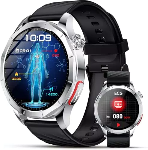 Lgnitek Smartwatch 2025 für Damen & Herren mit EKG, Blutzucker & Schlafmonitor