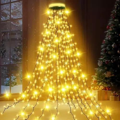 LED Lichterkette für Weihnachtsbaum, IP44 wasserdicht, 8 Modi, Innen und Außen
