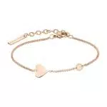 Liebeskind Damen Armband Herz aus Edelstahl - Roségold - 20 cm