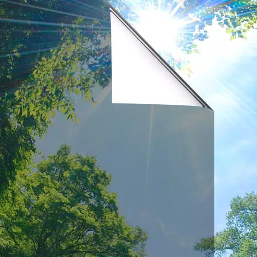 Lifetree Fensterfolie Spiegelfolie Selbstklebend für Sonnenschutz und Privatsphäre