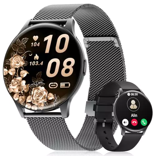 LIGE Smartwatch Damen – AMOLED Display, Telefonfunktion & Fitness Tracking