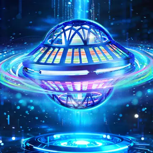 Lovchil Magischer Fliegender Ball Drohne mit LED für Kinder, 360° Hover Spielzeug