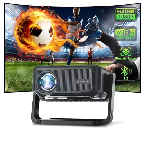 ONOAYO Mini Beamer 4K, 1080P HD, WiFi6, Bluetooth 5.2, Heimkino Projektor