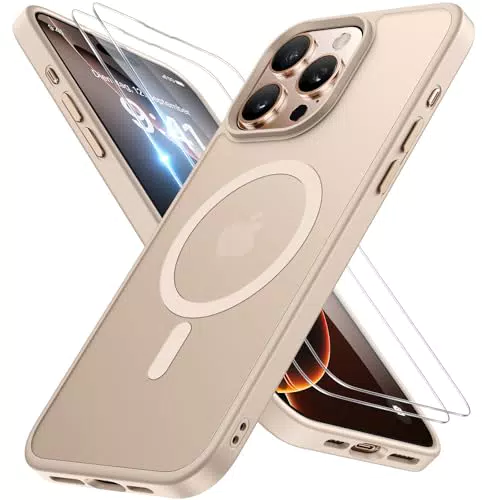 Miracase Magnetische Hülle für iPhone 16 Pro Max kompatibel mit MagSafe, stoßfest