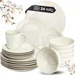 Moritz & Moritz SENSE Geschirrset - Stylisches Steinzeug Tafelservice für 6 Personen